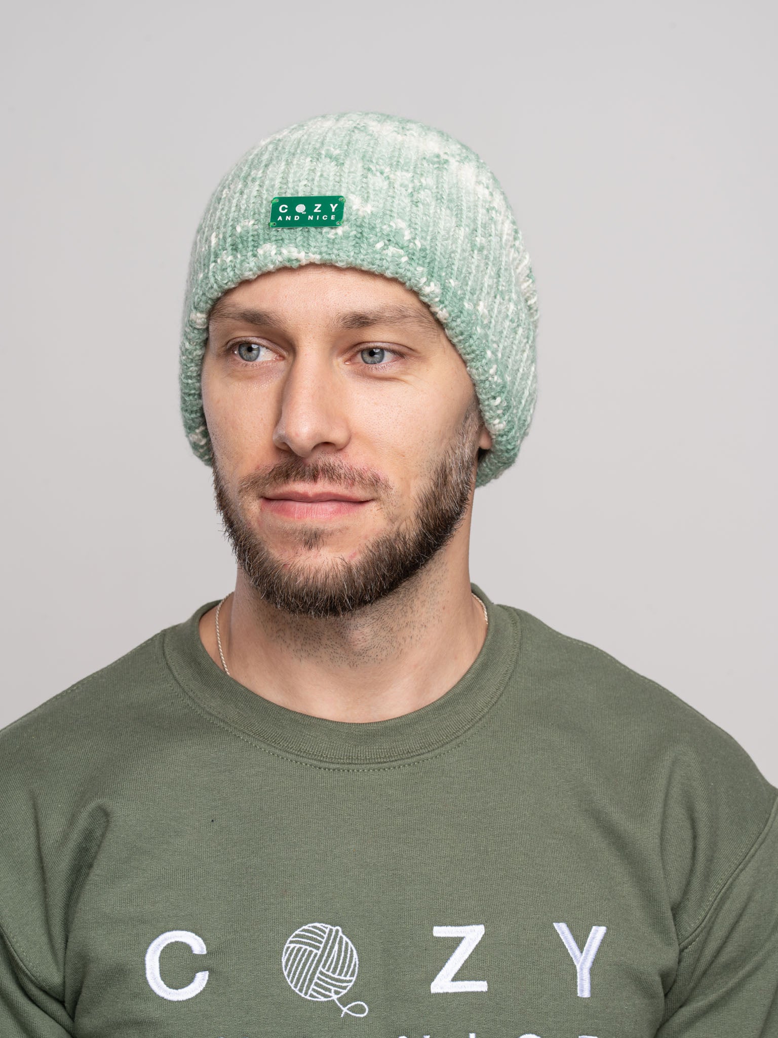 Mint Green Nebula Beanie – COZY AND NICE